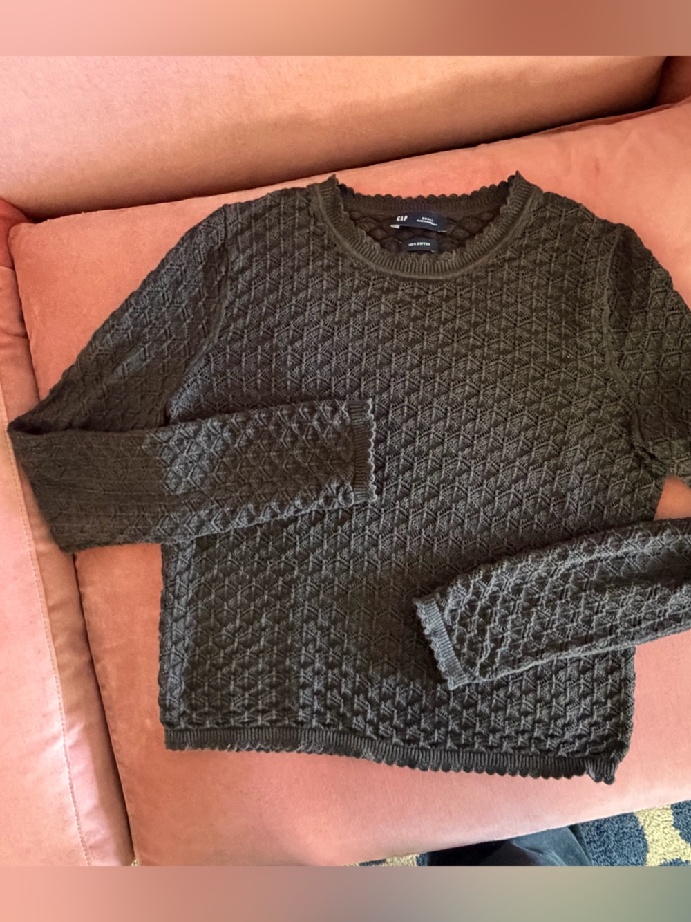 Gap cotton Textured Crewneck Sweater women’s small cotton